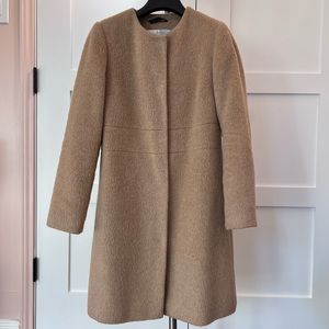 Women’s Camel Duster Coat by Boden. Size 2P.
